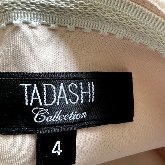 Tadashi Shoji Tiered Ruffle Dress Midi Strap Adjustable 100% Silk Pink 4 - Picture 5 of 8